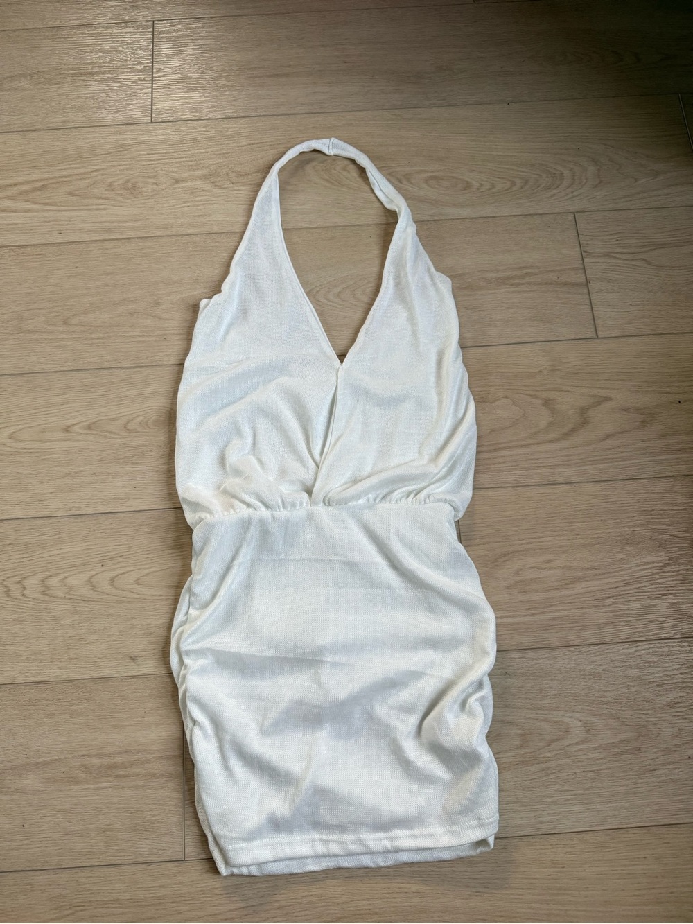 White halter dress